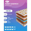 Матрас SkySleep Funny Sandwich 120x186 см беспружинный, полутораспальный, ортопедический, кокосовый