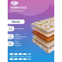 Матрас SkySleep Funny Eco 70x125 см беспружинный, детский, ортопедический, латексный, кокосовый