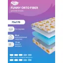 Матрас SkySleep Funny Orto Fiber 75x170 см беспружинный, детский, ортопедический