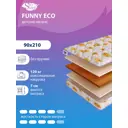 Матрас SkySleep Funny Eco 90x210 см беспружинный, односпальный, ортопедический, латексный, кокосовый