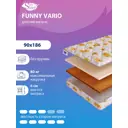 Матрас SkySleep Funny Vario 90x186 см беспружинный, односпальный, ортопедический, латексный, кокосовый