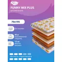 Матрас SkySleep Funny Mix Plus 70x195 см беспружинный, детский, ортопедический, латексный, кокосовый