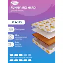 Матрас SkySleep Funny Mix Hard 115x185 см беспружинный, полутораспальный, ортопедический, кокосовый
