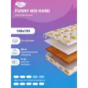 Матрас SkySleep Funny Mix Hard 100x195 см беспружинный, полутораспальный, ортопедический, кокосовый