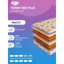 Матрас SkySleep Funny Mix Plus 90x210 см беспружинный, односпальный, ортопедический, латексный, кокосовый
