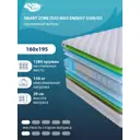 Матрас SkySleep Smart Zone Duo Max Energy S500/DS 160x195 см независимый пружинный блок, двуспальный, ортопедический