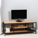 Тумба под телевизор Letta LMK00011 110x42x29 см ЛДСП цвет черный/дуб вотан