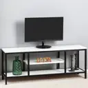 Тумба под телевизор Letta LMK00045 110x42x29 см ЛДСП цвет черный/белый