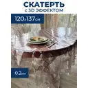 Скатерть на стол Protect 12314, прямоугольная, 120x137 см прозрачная