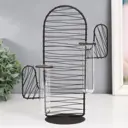 Интерьерный сувенир "Кактус. Штрихи" чёрный 15x9x26 см