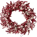 Декоративное украшение Венок рождественский 60 см цвет красный