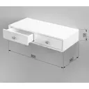Консоль Regent style 80x15x36 см 2 ящика ЛДСП цвет белый