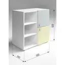 Комод Regent style Дсвиола2д3н/600/ 60x34x62 см ЛДСП цвет желтый