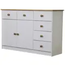 Комод Dipriz Хаба 6 ящиков 113x35x73 см дерево цвет белый/бежевый