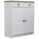 Комод Dipriz Хаба 2 ящика 78x35x89 см дерево цвет белый/бежевый