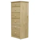 Комод Dipriz Хаба 6 ящиков 43x34x102 см дерево цвет бежевый