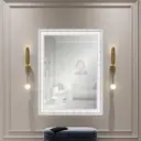 Зеркало с рамой Mirox NGE 70x130 см цвет белое серебро