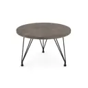 Кофейный столик круглый Sheffilton 60x60x38 см круглый черный муар/хромикс бронза металл