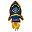 Термоаппликация заплатка Синяя ракета 3.8x7.0см
