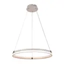 Люстра потолочная светодиодная Profit Light 6038/1 WHT+CHR с пультом управления 10 м² регулируемый белый свет цвет белый