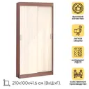 Шкаф-купе Стендмебель 2 створчатый 100x210x42 см ЛДСП цвет коричневый