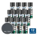 Эмалевая аэрозольная краска Vixen Vx17024 глянцевый цвет графитовый серый 0.52 л 12 шт