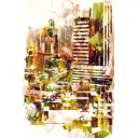 Фотообои флизелиновые DeliceDecor И 332 Абстрактный город 200x270см