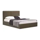 Кровать Ладья Страйп 150x112x218 см велюр цвет коричневый