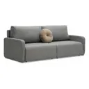 Диван Ладья Леман прямой Jasper Ash 221x90x102 см рогожка цвет серый