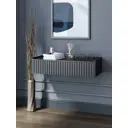 Тумба с бортиком с выдвижными ящиками Play Сити 95x18x34 см 1 ящик ЛДСП цвет серый