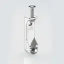 Штангодержатель HETTICH SL 786 с дополнительным креплением к верхней полке цинк никель 2 шт.