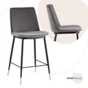 Полубарный стул Stool Group Мелисса 51x96x46 цвет темно-серый