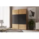 Шкаф-купе Lazurit Ультра 170.4x221.2x65.2 см ДСП цвет дуб/черный
