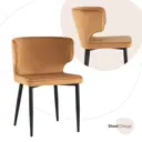 Кухонный стул Stool Group Матео 86x57x48 см велюр цвет оранжевый