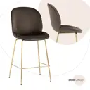 Стул барный 46.5x103.5x54 см Стул Груп Beetle велюр коричневый