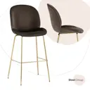 Стул барный 46.5x113.5x54 см Стул Груп Beetle велюр коричневый