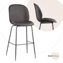 Стул барный 46x113x54 см Стул Груп Beetle PU экокожа серый