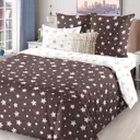 Комплект постельного белья ЛидерТекс 9694281, евро, бязь цвет коричневый
