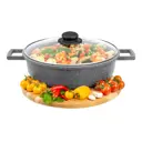 Жаровня с крышкой Elan gallery Гармония вкуса 28 см алюминий цвет серый