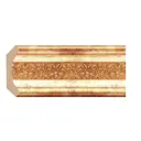 Плинтус потолочный Decomaster 169-126 полистирол, жёлтый/золотой, 76x76x2000 мм