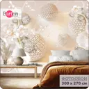 Фотообои флизелиновые Bartonwall 300x270 см 3d Абстракция Цветы Шар