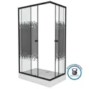 Душевой уголок Niagara ECO NG-012-14Q Black 1200x800x1950мм
