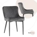 Стул кухонный Стул груп Ститч 82x63x43 см велюр цвет серый MC15 KD HLR-21-HLR-21 legs