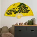 Панно веер интерьерный "Старое дерево" жёлтый, 120x220 см