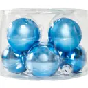 Набор новогодних шаров Christmas ø7 см цвет синий 8 шт.