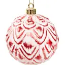 Елочное украшение Шар с узором Christmas ø8 см цвет красный