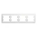 Рамка для розеток и выключателей Schneider electric Glossa 4 поста цвет белый