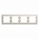 Рамка для розеток и выключателей Schneider electric Glossa 4 поста цвет молочный