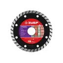 Диск алмазный по кирпичу Зубр 36613-115 с сегментированной кромкой 115x22.2x2.4 мм
