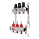 Коллекторная группа Tim KDS5003 на 3 выхода 3/4"x1" с расходомерами нержавеющая сталь
